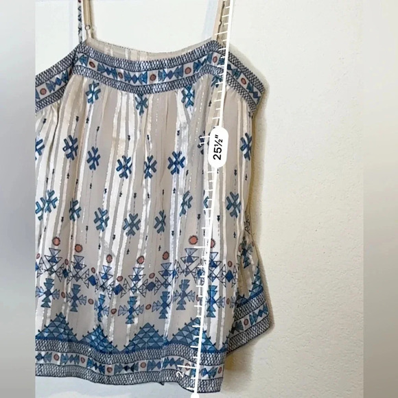 Joie Silk Southwestern Print Top Size Medium - Picture 7 of 8